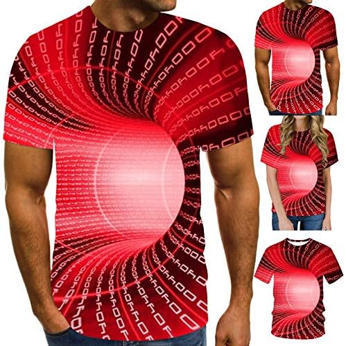 Zddo Mens חידוש חולצות טריקו קיץ שרוול קצר 3D 3D דיגיטלי מספרי דיגיטלי מודפס צמרות צמרות מפלגה אתלטית טייז מזדמן