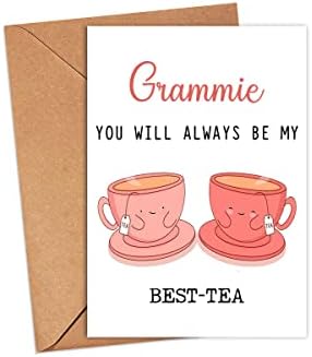 גראמי אתה תמיד תהיה התה הכי טוב שלי - כרטיס משחק מצחיק - כרטיס התה הטוב ביותר - כרטיס יום האם - כרטיס Grammie
