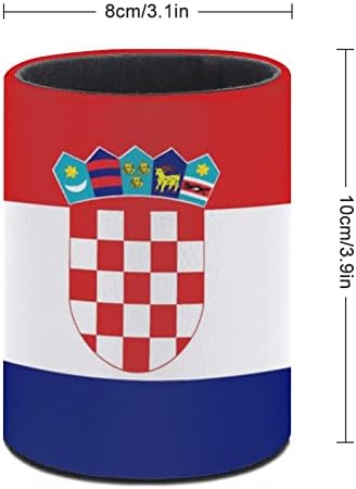 דגל קרואטיה מודפס מחזיק עטן כוס עיפרון לארגן שולחן כוס מברשת איפור כוס למשרד כיתה ביתי