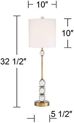 וינה מלא ספקטרום הלסטון מודרני מזנון שולחן מנורות סט של 2 עם דימר 32 1/2 גבוה פליז מתכת מוערם