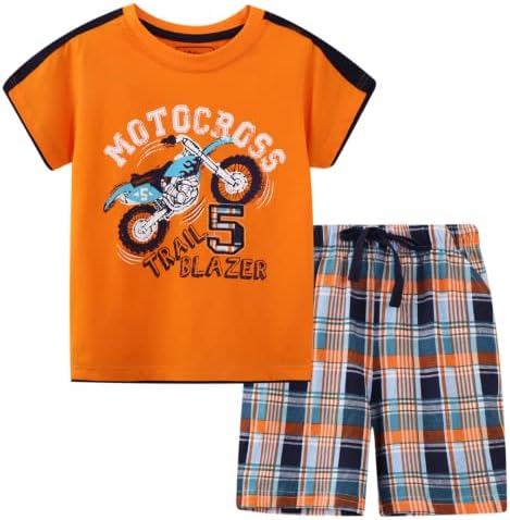 ביבניצה פעוט בגדי ילד ילדים קיץ כותנה תלבושות חולצה סטים קצרים 2-7T