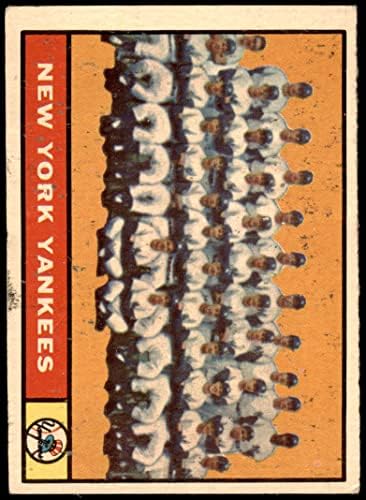 1961 Topps 228 Yankees Team New York Yankees Good Yankees