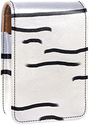 תיק איפור קטן לטיולי ארנק שקית קוסמטיקה אטומה למים כיס איפור מיני נייד עם רוכסן לנשים בנות （שחור）